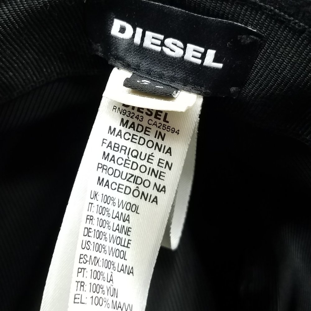 DIESEL Wool Canye Hat - Black - New - Picture 8 of 9